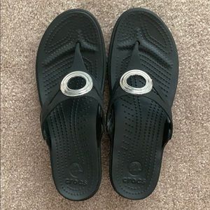 Crocs black sandals